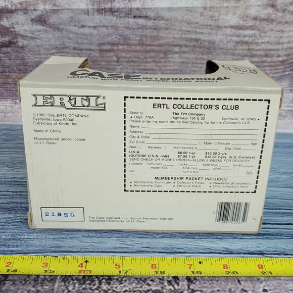 Vtg 1985 Ertl 1/32 scale Die-cast IH Case 2294 4wd w/frontend tractor red/black - Picture 8 of 9